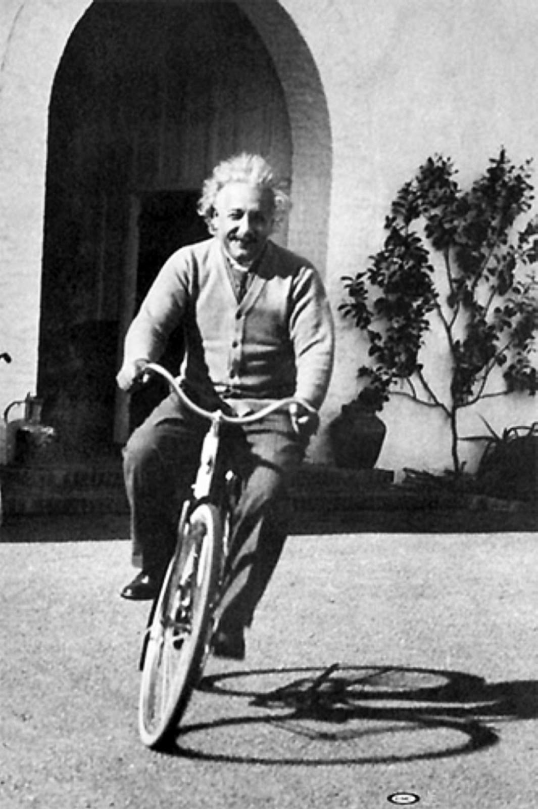 Albert Einstein Riding Bicycle, 1933 vintage everyday