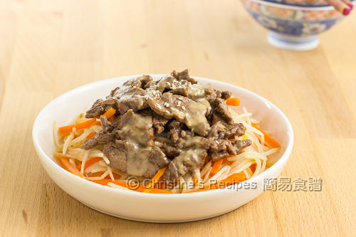 麻醬牛肉 Beef Bean Sprouts with Sesame Sauce02