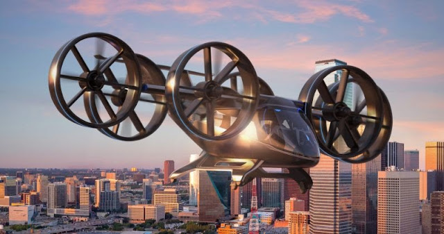 Uber's partner unveils flying taxi