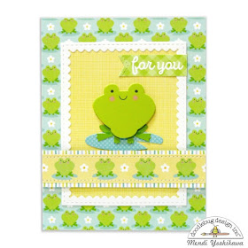 Doodlebug Design Spring Things Frog Card by Mendi Yoshikawa