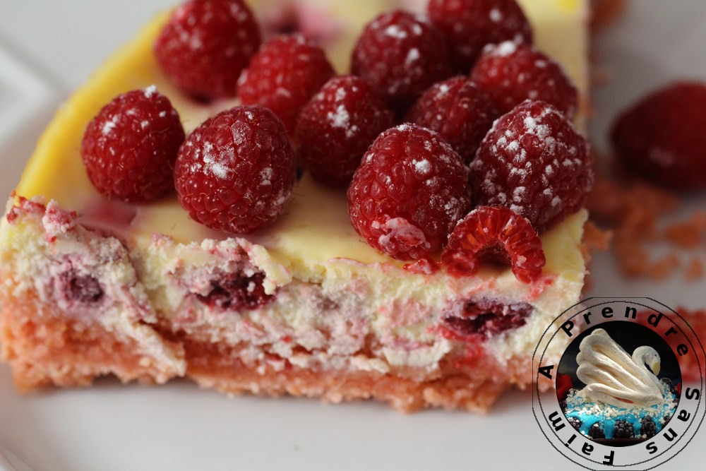 Cheesecake framboises aux biscuits roses de Reims