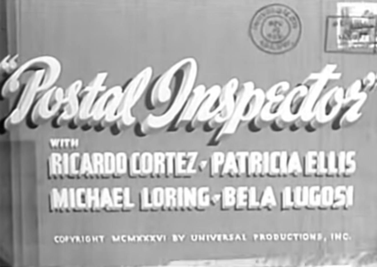 Quota Quickie a Movie Review blog Postal Inspector (1936)