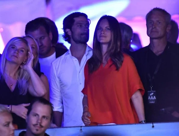 Prince Carl Philip and Princess Sofia Hellqvist attended the concert of DJ Avicii held at Malmö Stadium of Malmö