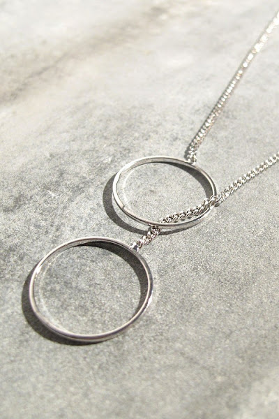 Sautoir Ring argenté Viveka Bergstrom