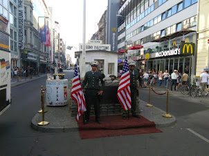 Actors impersonating "American Guards" at "CHECKPOINT CHARLIE"