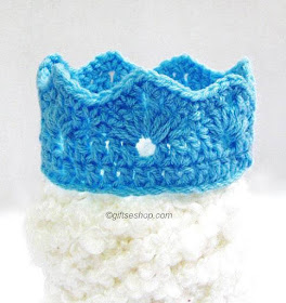 Crochet Baby Crown, Prince Crown 