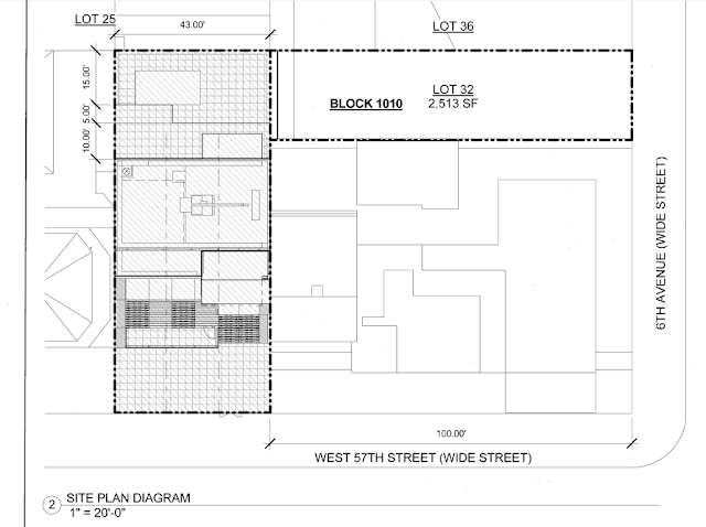 Site plan of 105 West 57th Street