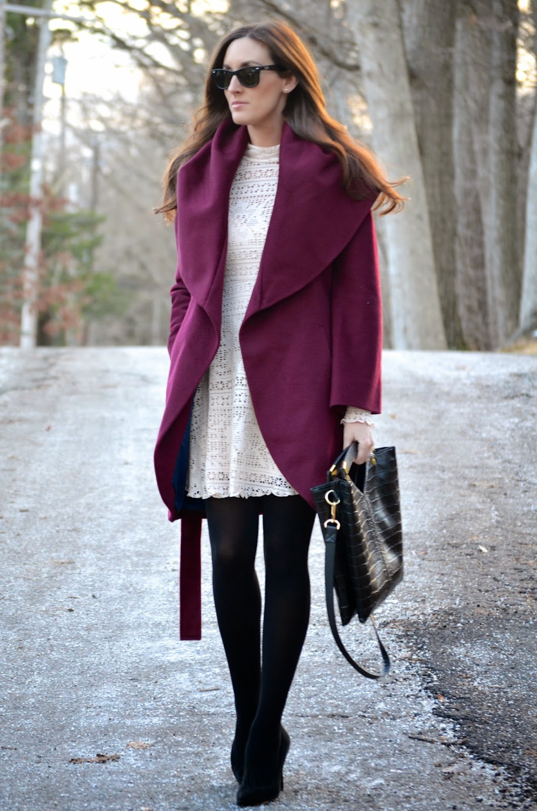 Classroom Couture Wine Wrap Coat