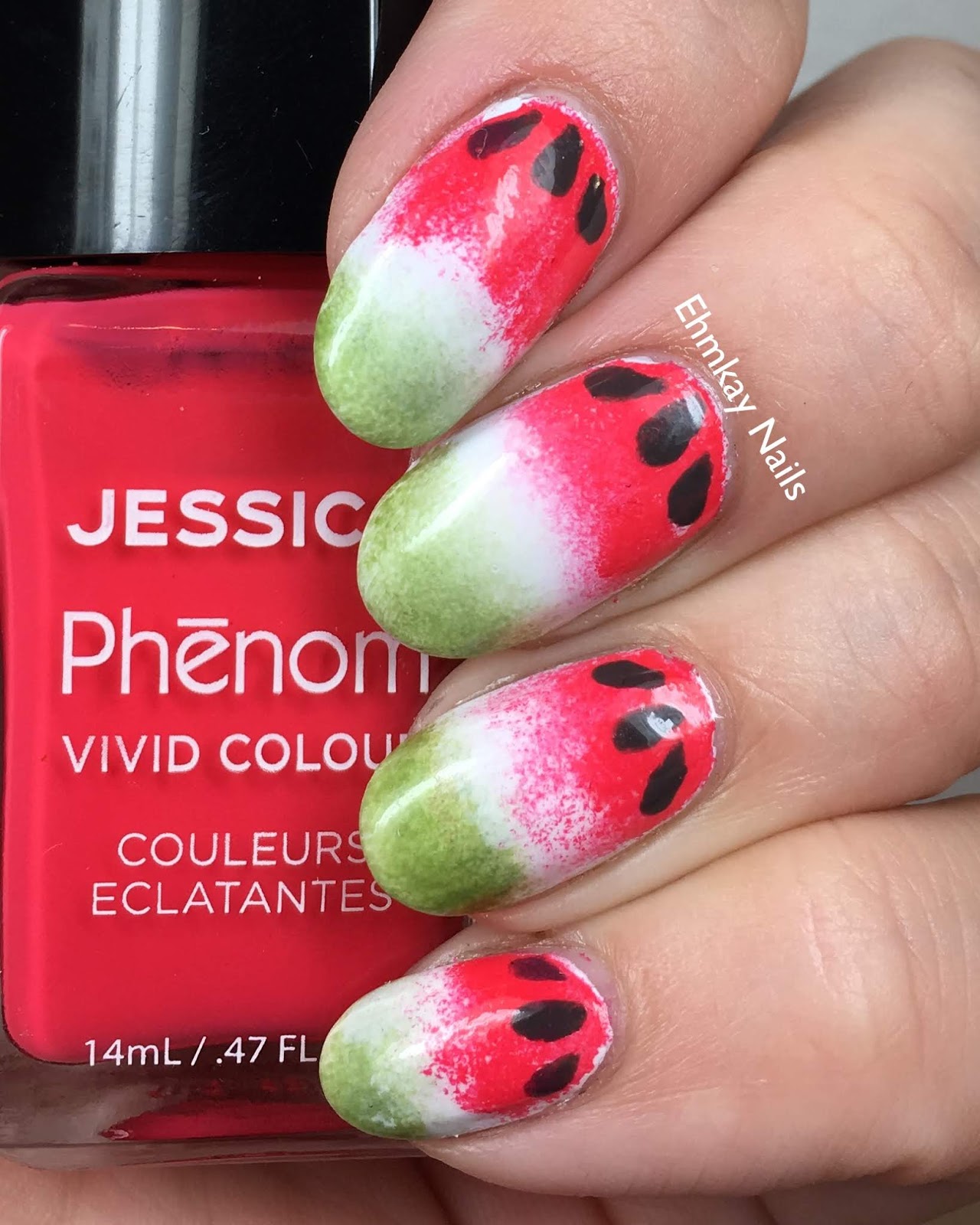 ehmkay nails: Watermelon Nail Art