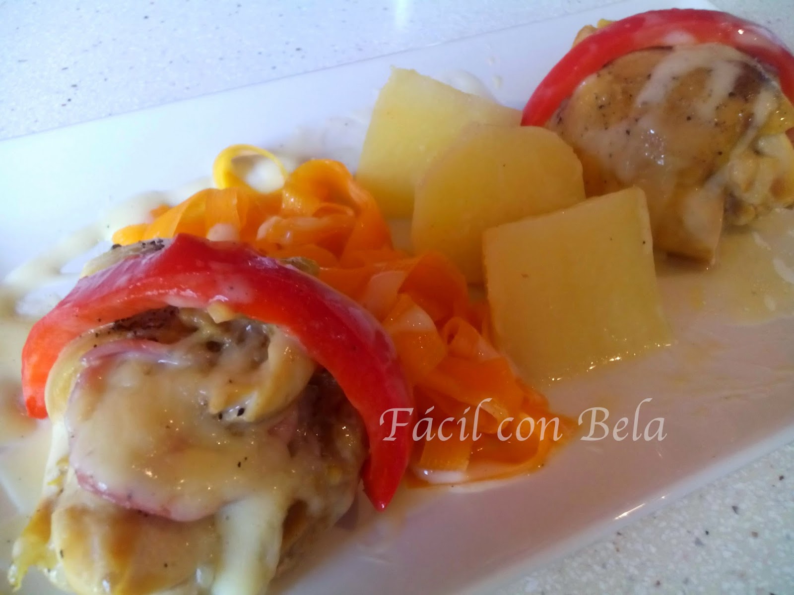 Pollo con crema de Queso en Varoma Thermomix