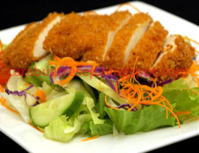 Foto Resep Chicken Katsu Sederhana Rumahan Khas Jepang Spesial Ayam Katsu Salad dan Saus Asli Enak