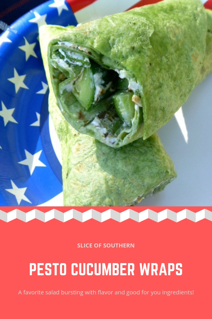 Slice of Southern Pesto Cucumber Wraps