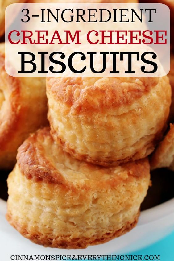 3INGREDIENT CREAM CHEESE BISCUITS dessert easy cream cheese recipes