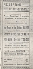 Toros en Dos Hermanas. 5 de agosto de 1934.