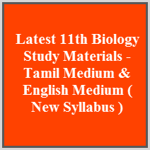 Latest 11th Biology Study Materials - Tamil Medium & English Medium ( New Syllabus )