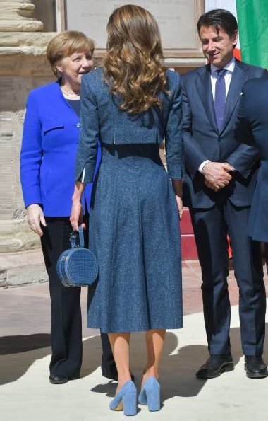 Queen Rania, German Chancellor Angela Merkel, Italian Prime Minister Giuseppe Conte
