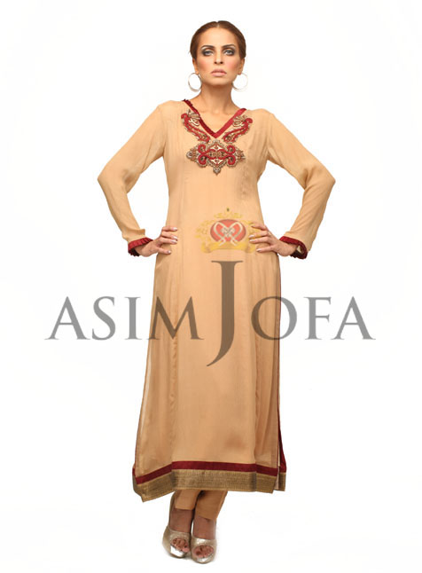 Asim Jofa Semi Formal Long kameez Designs 2013 | Asim Jofa 2013 ...