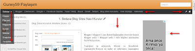 Blogger sayfa yapılandırması