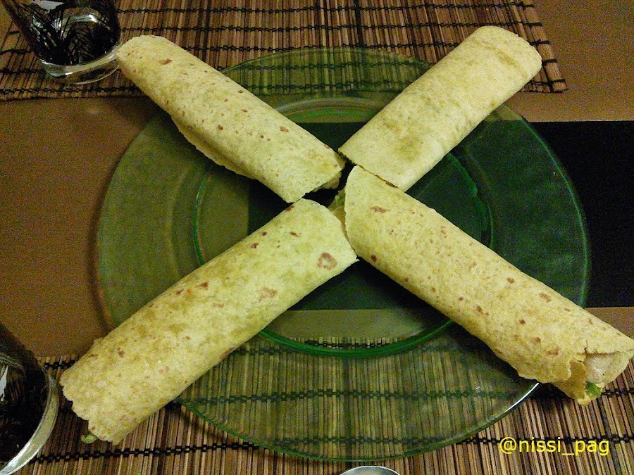 Una posible presentación de unos tacos de guacamole