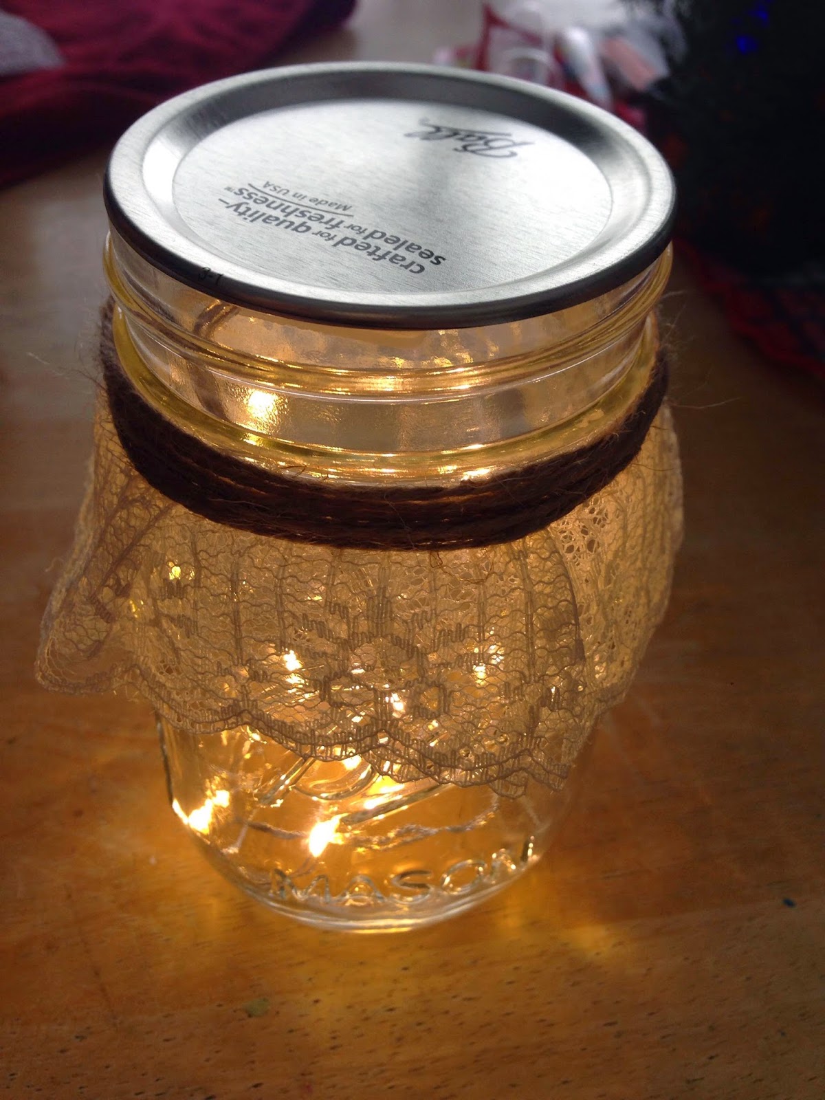 Life as a Junicorn DIY Fairy Light Mason Jar Nightlight!!