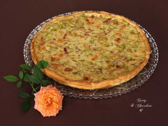 Pastel salado o quiche de calabacín, bacon y queso viejo - Zucchini and bacon quiche Pastel salado o quiche de calabacín, bacon y queso viejo - Zucchini and bacon quiche