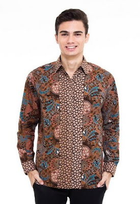 Model Baju Batik Keris Pria Lengan Panjang
