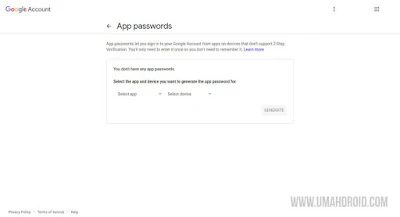 Membuat Password Aplikasi