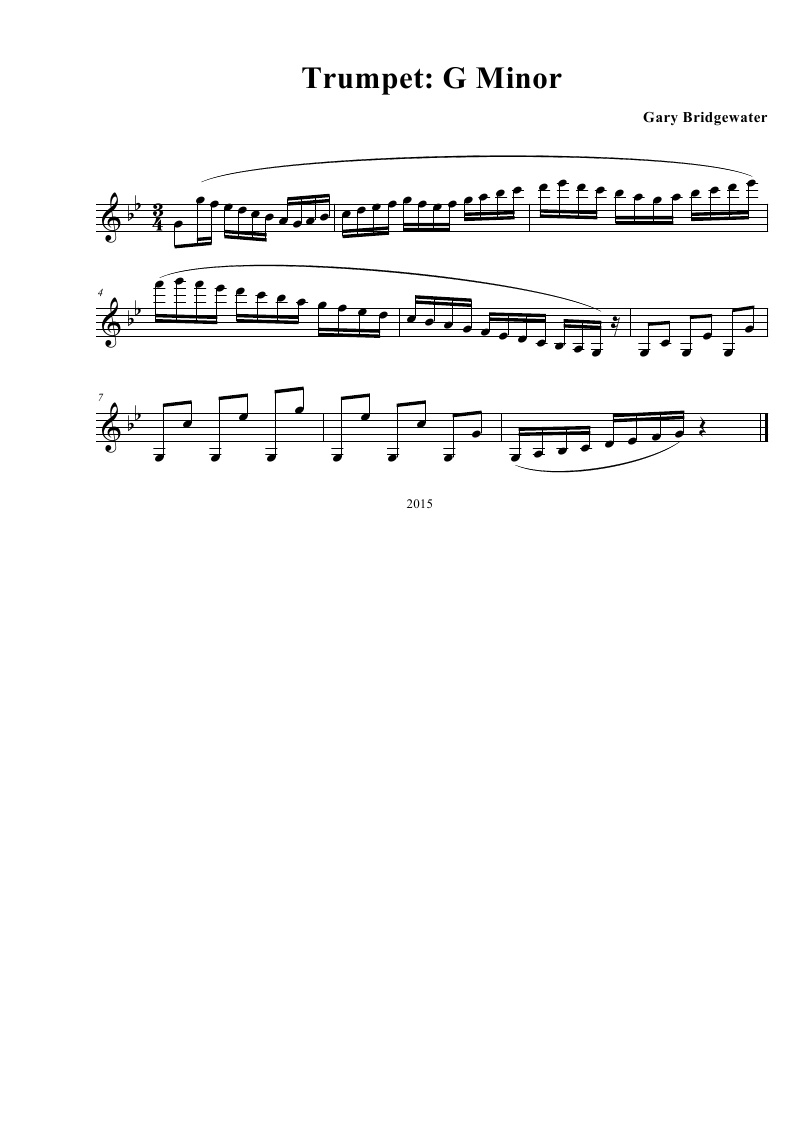 Trumpet Trumpet G Minor