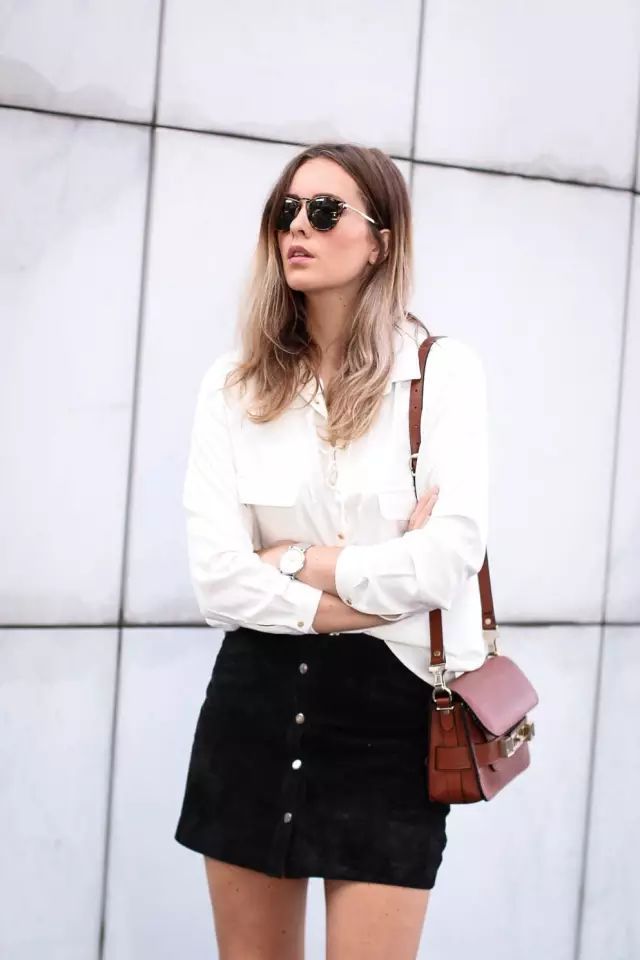 street outfit to inspire _ mini skirt - DIMANCHE