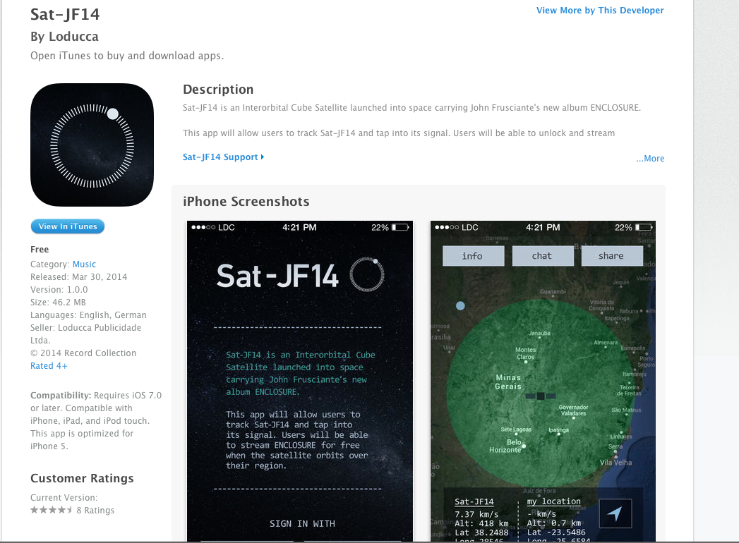 iTunes John Frusciante Sat-JF14 app download Enclosure