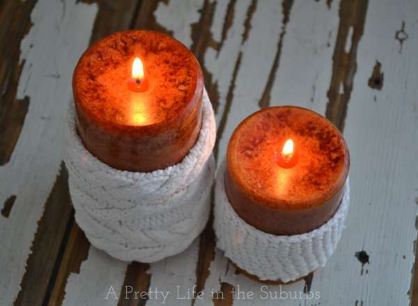 Easy DIY Sweater Candles
