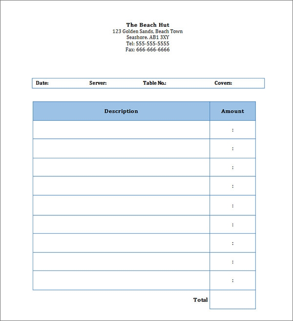 Free Blank Invoice Template For Excel