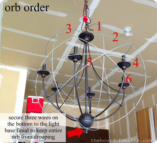 DIY Orb Chandelier Tutorial - Zgallerie Eclipse Knockoff chandelier 6 lights wiring diagram 