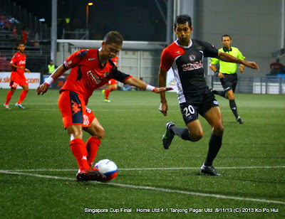 Hafiz Rahim (left) laid the cross over for Home's third goal in the 27th minute