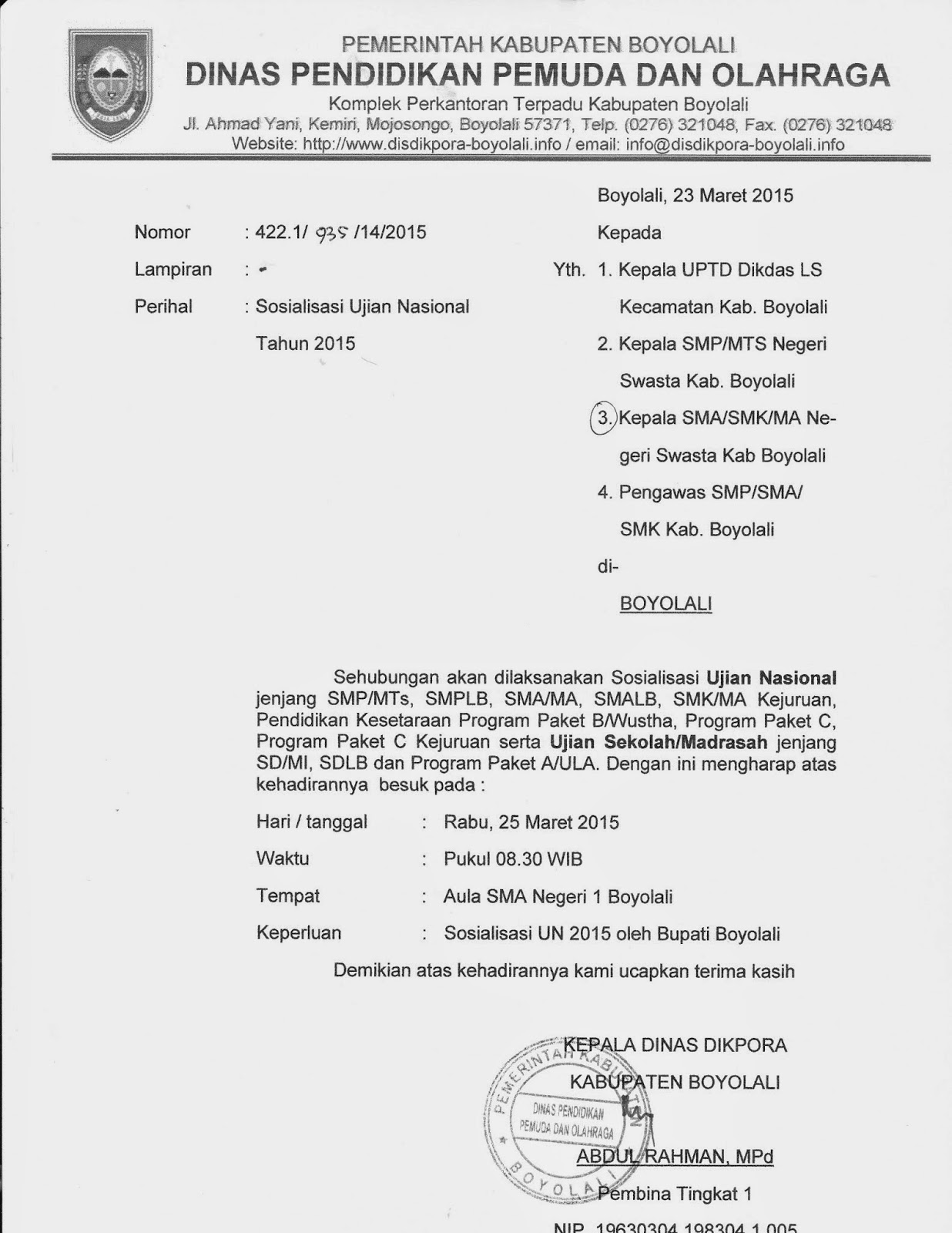 Contoh Surat Undangan Pengajian Untuk Bupati Contoh Surat