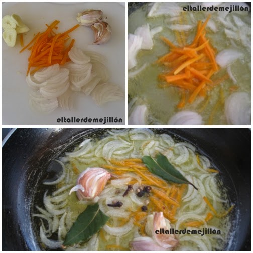 El taller de mejillón MEJILLONES EN ESCABECHE CON ZANAHORIA Y CEBOLLA