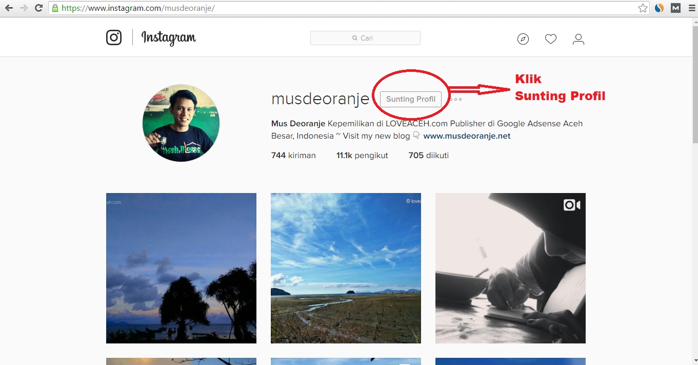 Cara Daftar Dan Membuat Instagram Di Laptop Atau PC Musdeoranjenet