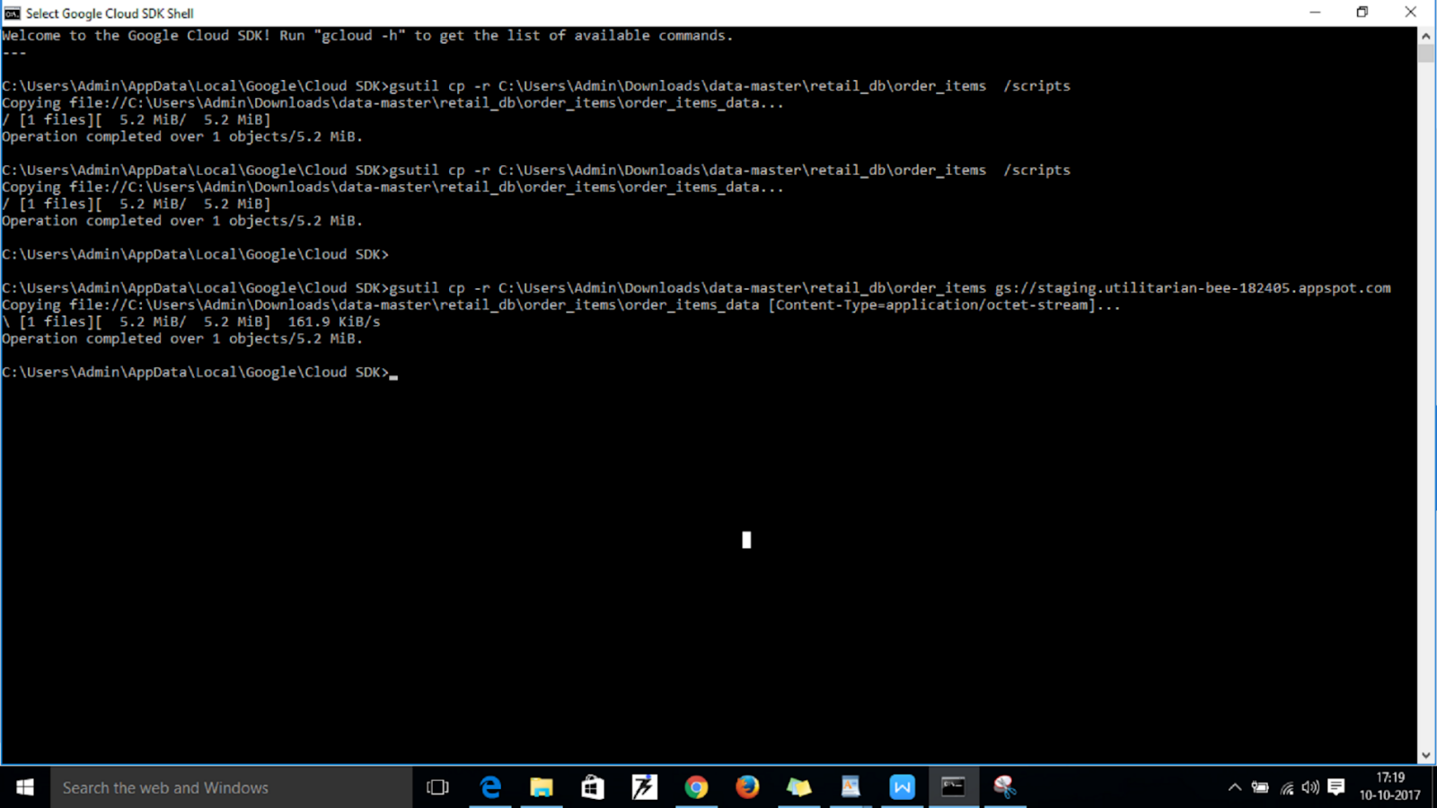 Different ways of Loading data into GCP