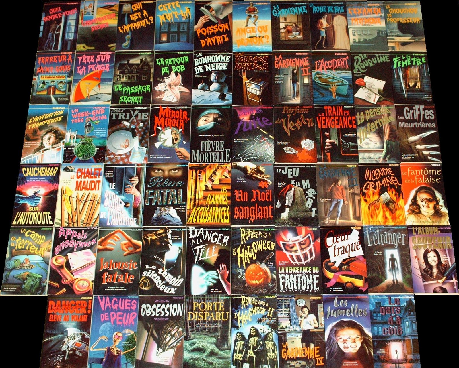 La collection Frissons: Amateurs de livres Frissons, ceci est pour vous!