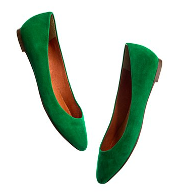 kelly green flat sandals
