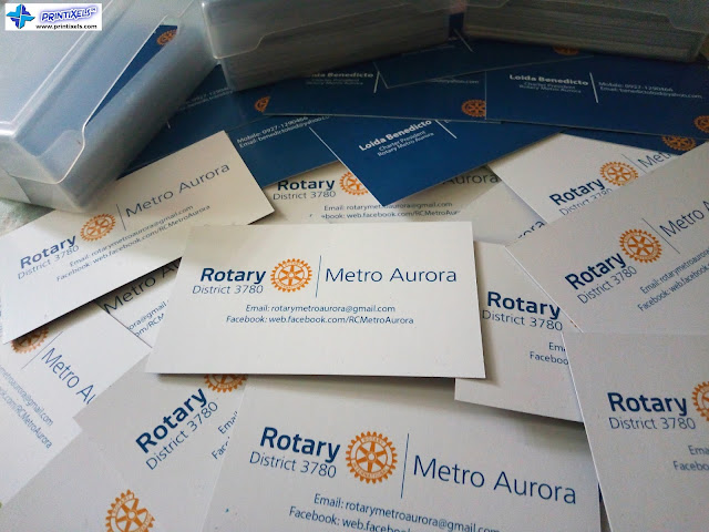 Business Cards (Back to Back) for Rotary Club Metro Aurora