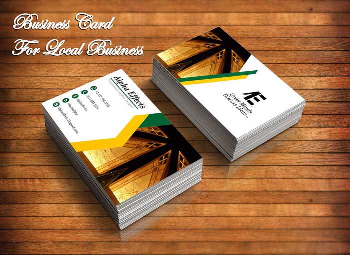 Alpha Effects Business Card For Local Business
