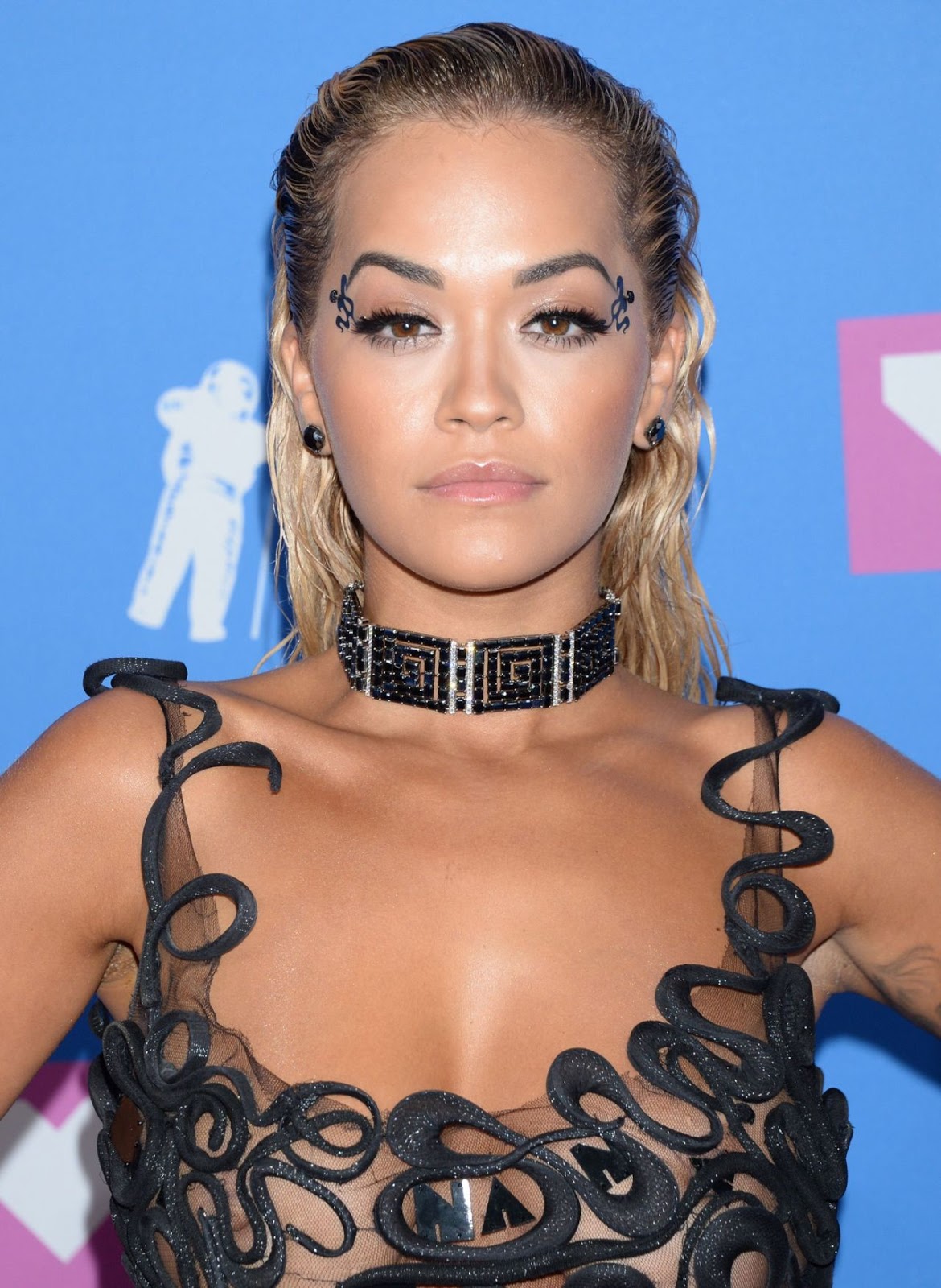 Rita Ora bares all in nearly nude dress at the 2018 MTV VMAs