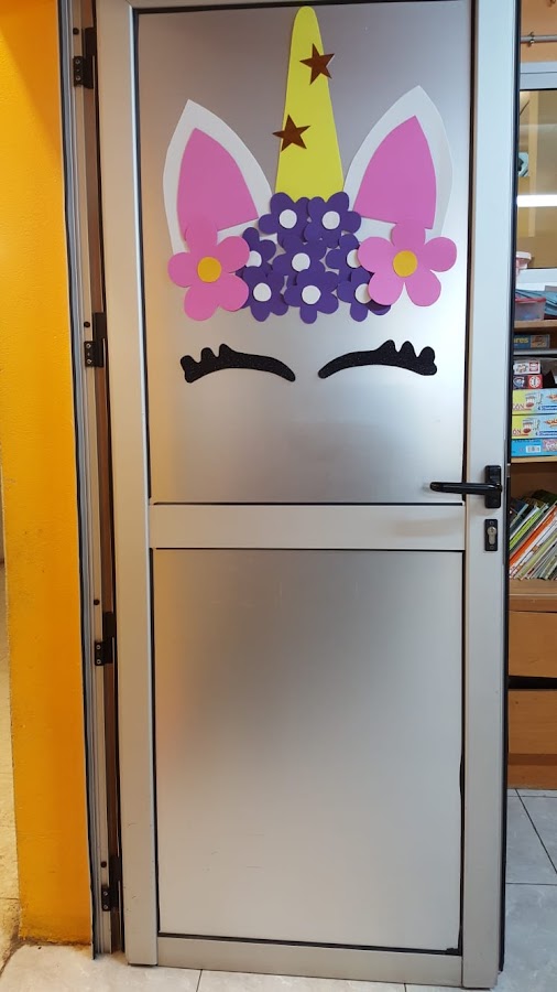 decorar puerta unicornio acogida temprana teror