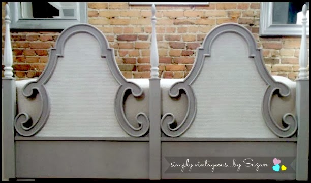 Headboard Makeover - Annie Sloan Paris Grey and Pure White