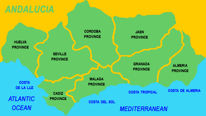 Andalucia Mapa De Fotos