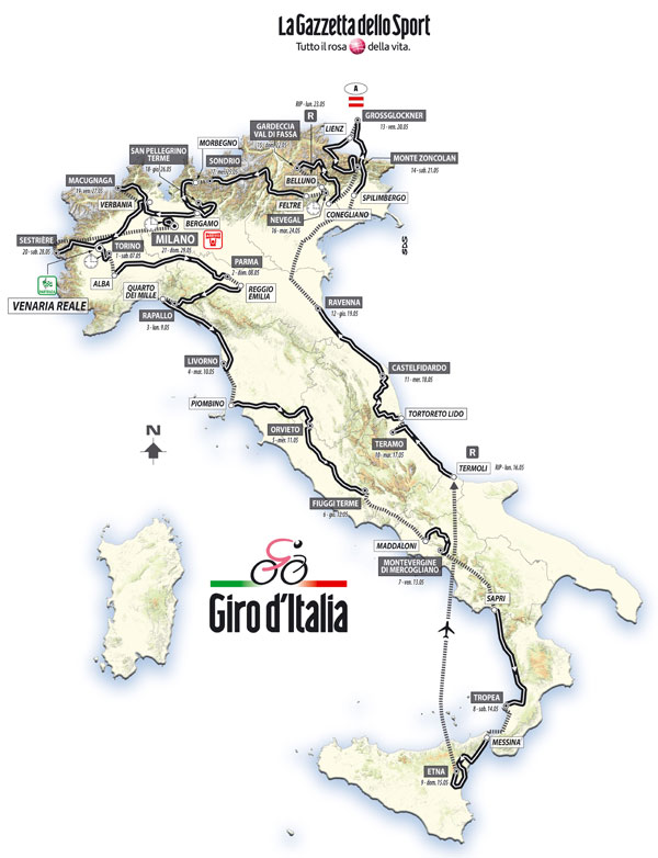 Ciao, parliamo in italiano? Il giro d´Italia