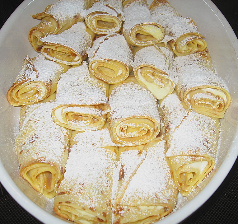 Backen - Kochen &amp; Genießen: Pfannkuchenauflauf mit Quark und Pfirsichen