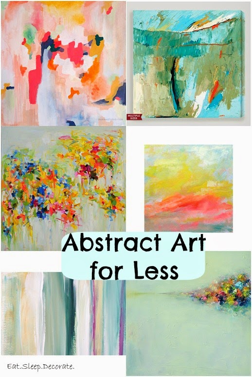 Eat. Sleep. Decorate.: Abstract Artwork for Less {Sources}