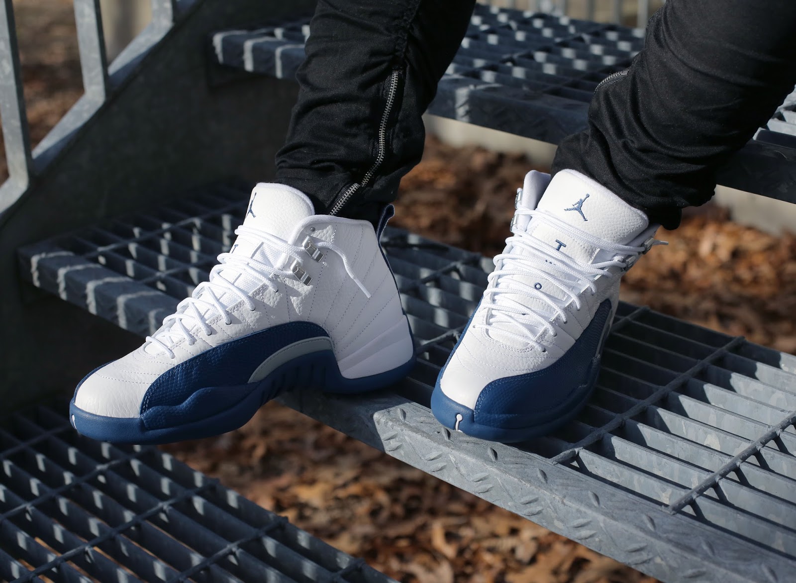 Air Jordan 12 Retro White French Blue Varsity Red shoes